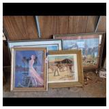 Framed Art Prints Western & Art Deco Scenes