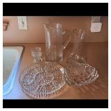 Glassware: Pitcher, Carafe, Serving Platter