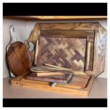 Wooden Kitchen Serving Trays & Cutting Boards