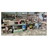 Shelf, Work Benches, Trash Can & Tool Boxes