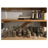 Assorted Jars, Bottles, and Collectibles