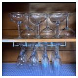 6 Coupe Glasses and 6 Wine Glasses
