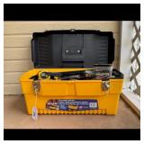 Pro-Tough Yellow Tool Box with Assorted Tools