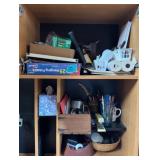 Office Supplies: Hanging Folders, Stapler, Pens
