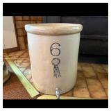 6 Gal. Stoneware Crock with Spigot