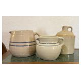 Stoneware Jug and Pitchers
