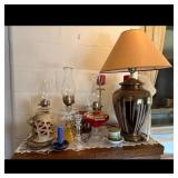 Oil Lamp Collection and Electric Lamp