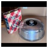 Cook Book & Aluminum Cake Dome