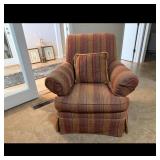 Henredon Custom Folio Collection Striped Armchair