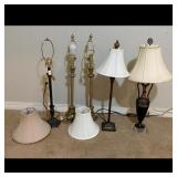 Assorted Table Lamps and Lampshades