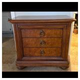 Thomasville Wooden Nightstand with 3 Drawers
