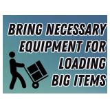 Bring Helpers and Supplies