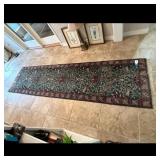William Morris Style Runner Rug 2.7x9.9 ft