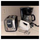 Coffee Maker, Toaster, Hand Mixer