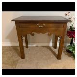 Oak End Table with Drawer