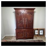 French Country Armoire China Cabinet