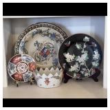 Asian Design Porcelain Plates, Dish