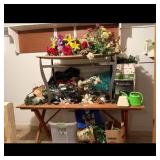Assorted Artificial Flowers, Greenery, and Decor