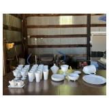 Milk Glass Dinnerware Set