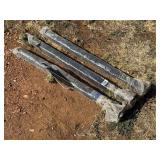 36 in Black Powder Coated Posts with Flange
