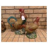 2 Ceramic Chickens