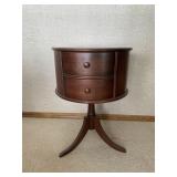 Round Occasional Table, 2 Drawers