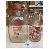 2- Lucerne and Essary Glass Milk Bottles