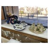 Decorative Items on Kitchen Shelf