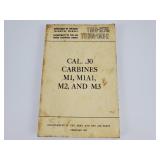 Department of U.S. Army .30 Cal Carbines Manual