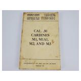 Department of U.S. Army .30 Cal Carbines Manual