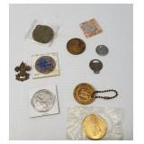 8 - Commemorative Coins & 2 Pendants