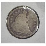 1839 - O Sitting Liberty Dime