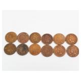 12 - Indian Head Pennies