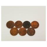 7 - Indian Head Pennies