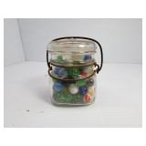 Atlas Good Luck Jar filled w/ marbles