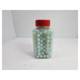 Jar Filled w/ Opalescent  Marbles