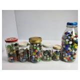 6- Jars w/ Marbles