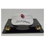 Autographed Bob Stoops OU Visor