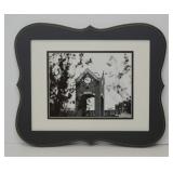 "Black & White Clocktower" framed photograph