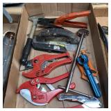 pvc cutters, asst. wrenches