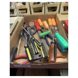 screwdrivers, chisels, pliers