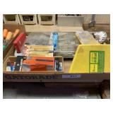 box of asst. drill bits, jigsaw blades