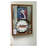 2 Coca-Cola clocks, 2 Coca-Cola thermometers & 2 Coca-Cola clocks, 2 Coca-Cola thermometers &