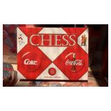 Coca-cola chess set, napkin holder &