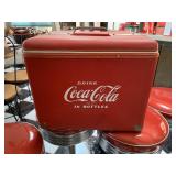 Vintage red vinyl Coca-Cola picnic cooler 1950