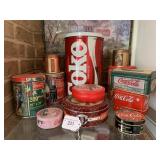 Coke tins and picture