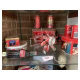 Coke cans, tins, night light, airplane Coke cans, tins, night light, airplane