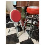 3 Coke stools, trash can, large coke bottle 3 Coke stools, trash can, large coke bottle