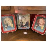3 Original Coca-Cola serving trays 3 Original Coca-Cola serving trays