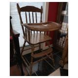 Vintage wooden baby high chair Vintage wooden baby high chair